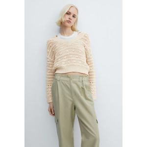 Pull Met V-hals - Beige