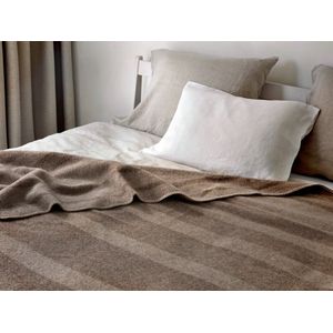 Yumeko Deken Merino Wol 150x220 Bruin - Eco, Bio & Fairtrade