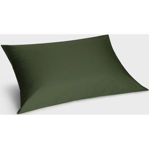 Yumeko kussensloop katoen satijn dark olive 70x90 - Bio, eco & fairtrade - 1 stuk