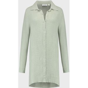 Yumeko Blouse Gewassen Linnen L Groen - Eco, Bio & Fairtrade