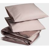 Yumeko overtrekset percal dubbelzijdig roze/mauve 240x220 + 2/60x70 - Bio, eco & fairtrade