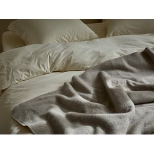 Yumeko Deken Gerecycled Wol 150x220 Bruin - Eco, Bio & Fairtrade