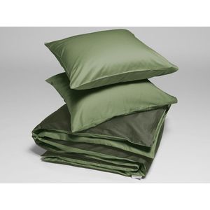 Yumeko overtrekset katoen satijn dubbelzijdig olive 240x220 + 2/60x70 - Bio, eco & fairtrade