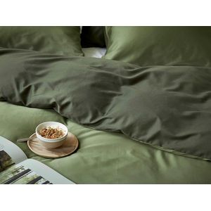 Yumeko overtrekset katoen satijn dubbelzijdig olive 240x220 + 2/60x70 - Bio, eco & fairtrade