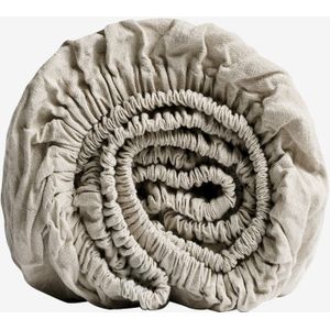 Yumeko kinderhoeslaken gewassen linnen natuurlijk 60x120x15 - Biologisch & ecologisch