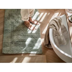 Yumeko badmat stone groen 60x100 - Bio, eco & fairtrade