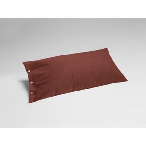 Yumeko kussensloop velvet flanel fluweel rood 40x80 - Biologisch & ecologisch - 1 stuk