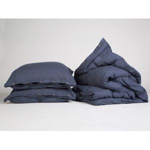 Yumeko overtrekset jersey indigo blauw 240x220 + 2/60x70 - Bio, eco & fairtrade