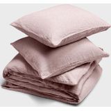 Yumeko overtrekset gewassen linnen roze chambray 200x220 + 2/60x70 - Biologisch & ecologisch