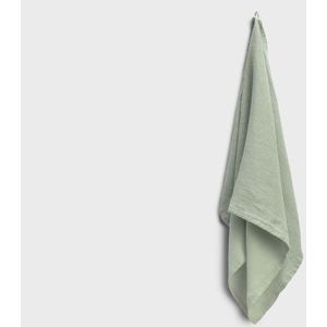 Yumeko handdoek gewassen linnen wafel misty groen 50x100 - 1 st - Biologisch & ecologisch