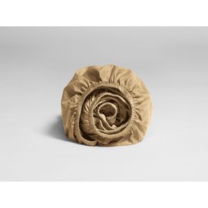 Yumeko hoeslaken katoen satijn honey 180x200x30 - Bio, eco & fairtrade