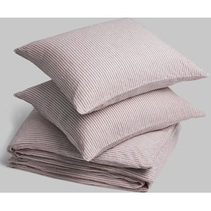 Yumeko overtrekset gewassen linnen roze stripe 240x220 + 2/60x70 - Biologisch & ecologisch