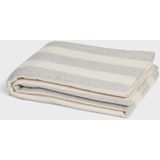 Yumeko deken merino wol stripe natuurlijk/grijs 150x220