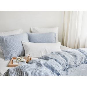Yumeko Dekbedovertrek Gewassen Linnen 240x220  2 kussenslopen (60x70) Blauw - Eco, Bio & Fairtrade