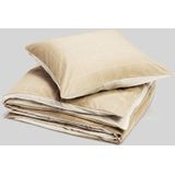 Yumeko overtrekset katoen TENCEL™ dubbelzijdig latte check/chambray 140x220 + 1/60x70 - Biologisch & ecologisch