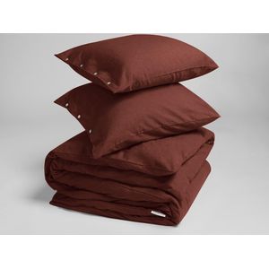 Yumeko overtrekset velvet flanel fluweel rood 240x220 + 2/60x70 - Biologisch & ecologisch