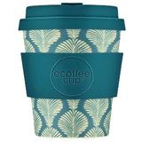 Ecoffee Cup Creasy Lu PLA - Koffiebeker to Go 240 ml - Groenblauw Siliconen