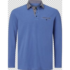 Langarm-Poloshirt EARL CHAD Charles Colby blau