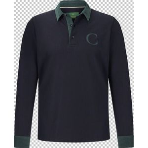 Langarm-Poloshirt DUKE BLAKE Charles Colby dunkelblau blau