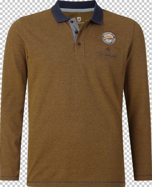 Langarm-Poloshirt JUHANI Jan Vanderstorm dunkelorange
