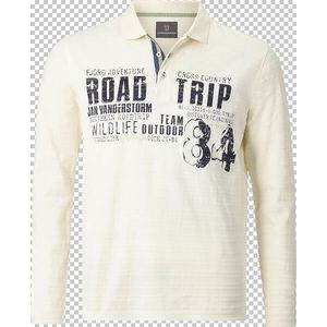 Langarm-Poloshirt AKILLES Jan Vanderstorm wollweiß