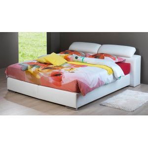 Boxspring set Swisssleep Exclusive Boss-160-pegaso ivory lederlook