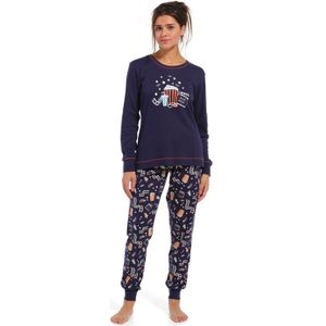 Pyjama Dames Pasha Popcorn and Movies - Dark Blue