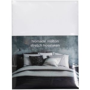 Nomade Hoeslaken Molton Stretch-160 x 220-Wit
