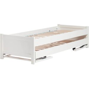 Bed met onderbed Duet-Beuk Naturel-80-200