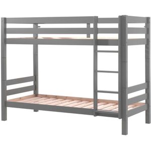 Pino stapelbed h180cm 90 x 200 cm grijs