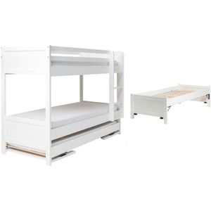 Stapelbed Duet Ladder Rechts met Onderschuifbed