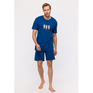 Pyjama Heren Woody Uni 3 Zeepaardjes - Donkerblauw