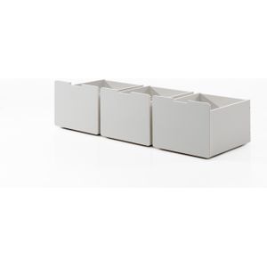 Pino set van 3 laden voor halfhoogslaper h85cm wit