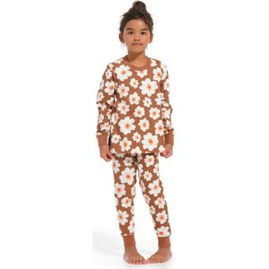 Pyjama Meisjes Pasha Retroflowers - Brown