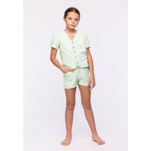 Pyjama Meisjes Woody Ruitjes Woven - Groen
