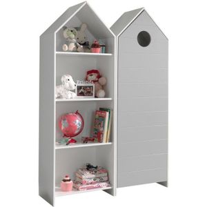 Deze casami combinatie bestaat uit 5 kasten: 4 kastjes met witte, grijze, roze en mintgroene deur en