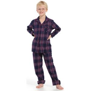 Pyjama Jongens Pasha Ruitdessin - Dark Red