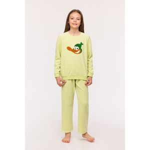 Pyjama meisjes Woody velours duck