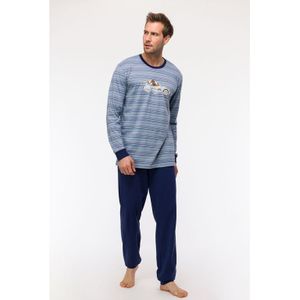 Pyjama Heren Woody Multistripe - Blue