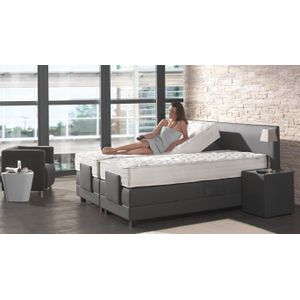 Boxspring set superior elektro met sandy hoofdbord-140-XL-200-pegaso-brown-1 M en 1 F