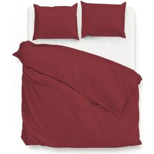 ZoHome Satinado Dekbedovertrek - Eenpersoons - 140x200/220 cm - Spicy Red