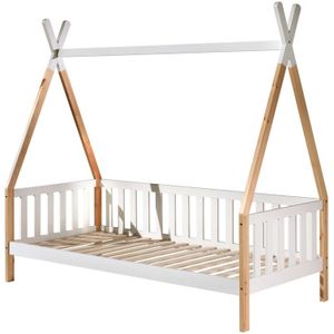 Tipi bed met hekje 90 x 200 cm