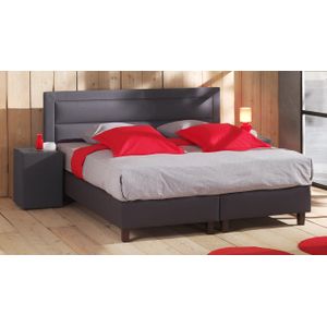 Boxspring set SwissSleep Exclusive Value Carr�é 160-200-flanel-2151-taupe