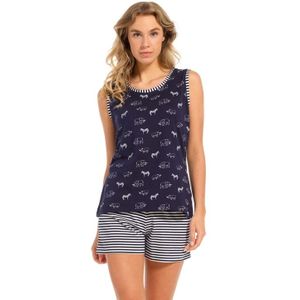 Shortama Dames Pasha Short Top Wildernis - Donkerblauw