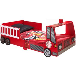 Carbeds peuter fire truck bed 70 x 140 cm rood