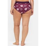 Bikinihose mit Blumendruck und Shaping-Einsatz, beere gemustert, Gr.58
