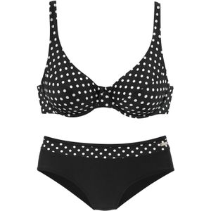 Bügel-Bikini, schwarz-weiß, Gr.46C