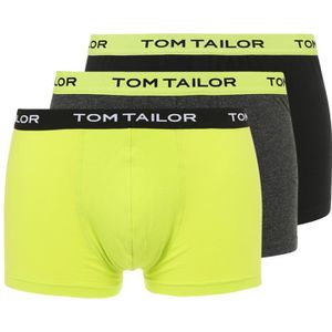 Tom Tailor Boxershort 3 Pack Black-Lime-Grey