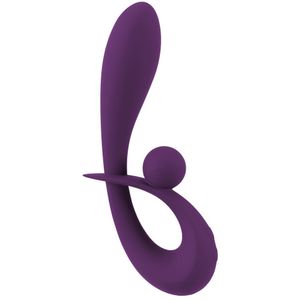 Sweet Smile Rabbit Vibrator met Vibrobalstimulator - Paars