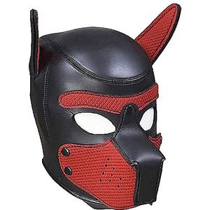 Neopreen Masker Puppy Play - Rood